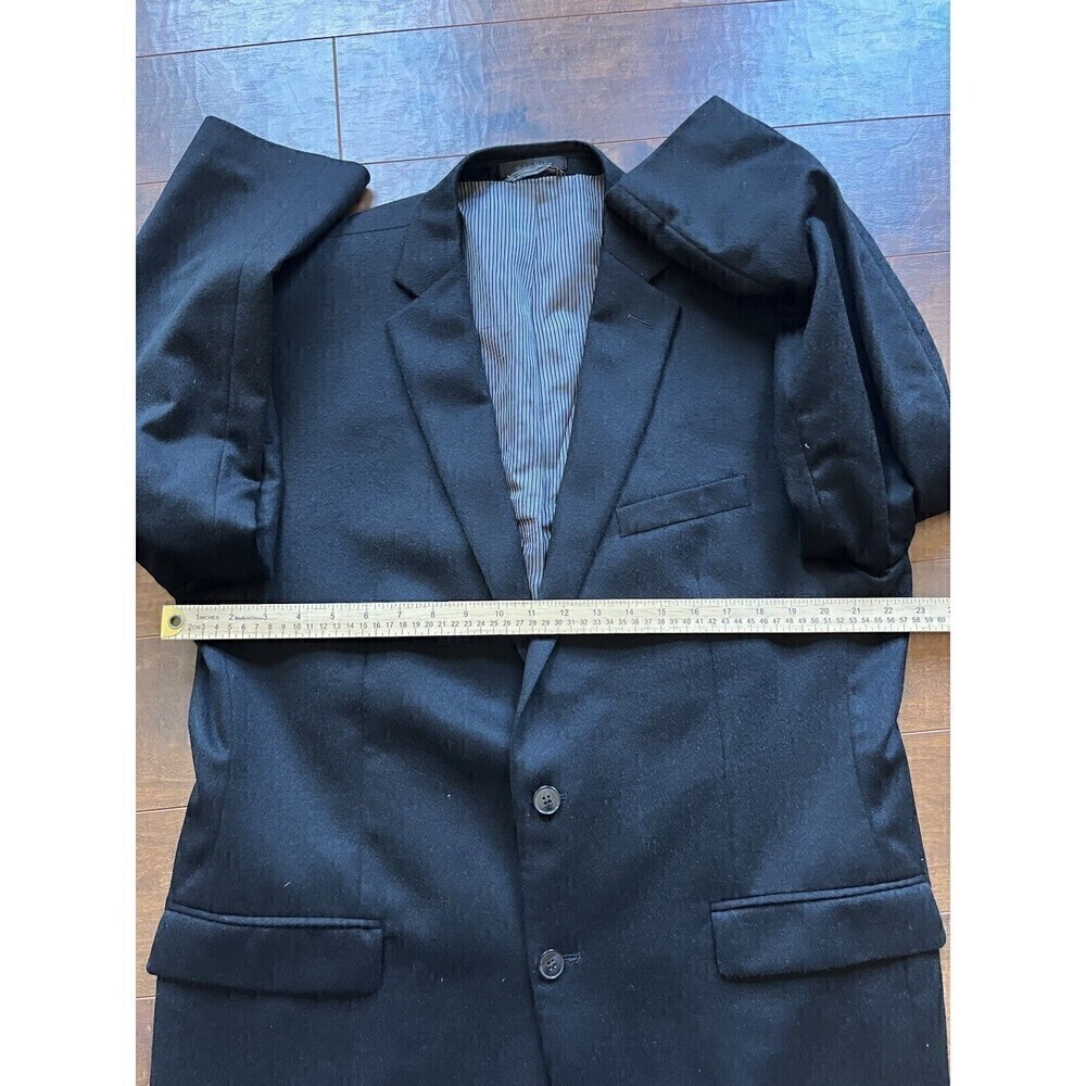 Calvin Klein Mens 100% Cashmere Black Suit Sport Coat Size 46Long - Picture 2 of 9